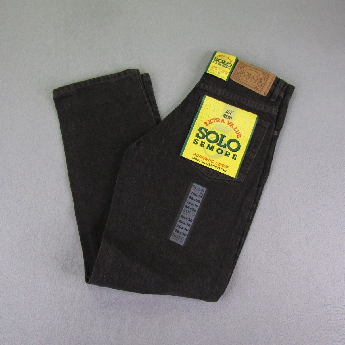 Vintage Solo Semore Jeans Men 28x30 Black Denim Baggy Vintage Solo Semore Jeans Men 28x30 Black Denim Baggy