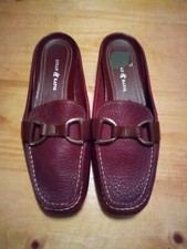 Dark red leather mules flats Kelly & Katie size 8M