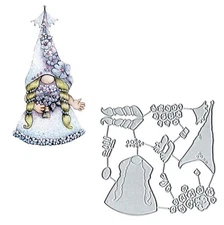 Wedding Bride Gnome Metal Die Cuts, Wedding Bride Gnome Metal Cutting Dies Cu...