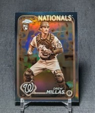 Drew Millas Sepia Refractor Rookie RC 2024 Topps Chrome Card #85 Nationals