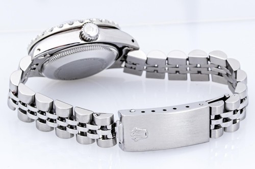 Rolex Lady DateJust Slate Stainless Steel Diamond Bezel Grey Roman Watch 2.00 CT - Picture 10 of 12