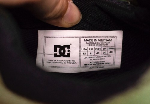 DC MEN'S VANDIUM OIL GREEN MEN SHOES SIZE 12 ATHLETIC SKATING SHOES - Picture 8 of 9