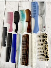 Lot of 14 Vintage Hair Combs Pocket Purse Plastic 5"-9"  Avon Stanley Scunci