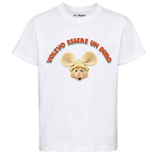 Maglietta Lucio Corsi Sanremo VOLEVO ESSERE UN DURO Topo Gigio uomo donna bambin