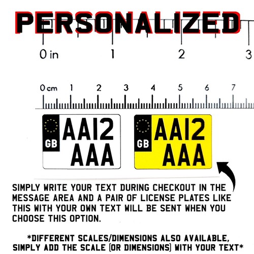 RC 1/10 UK BRITISH Number Plates Scale Sticker GB BRITAIN License Plate Licence - Picture 103 of 191