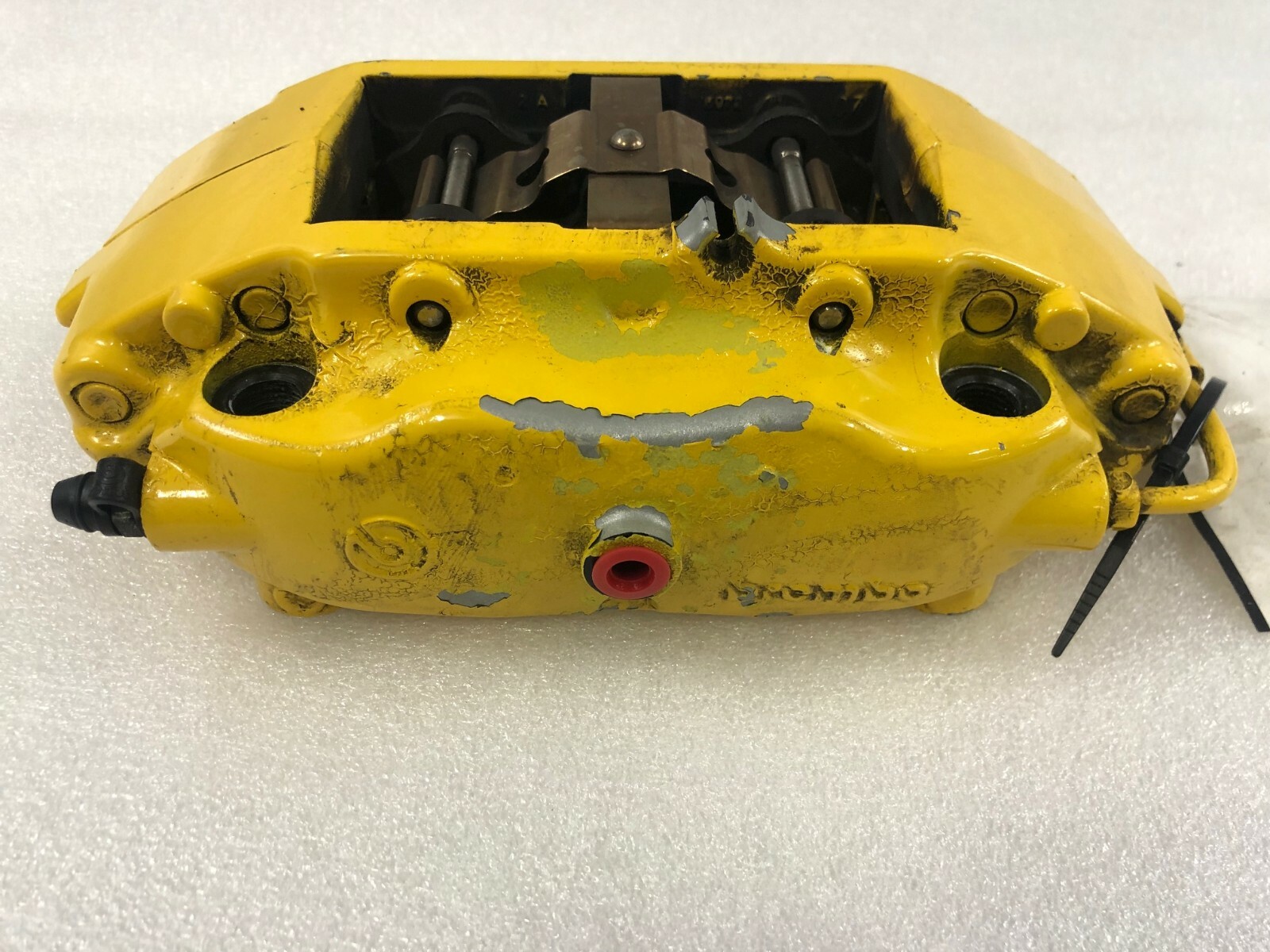 Ferrari F430, Left Rear Brake Caliper, Non CCM, Yellow, Used P/N 228017