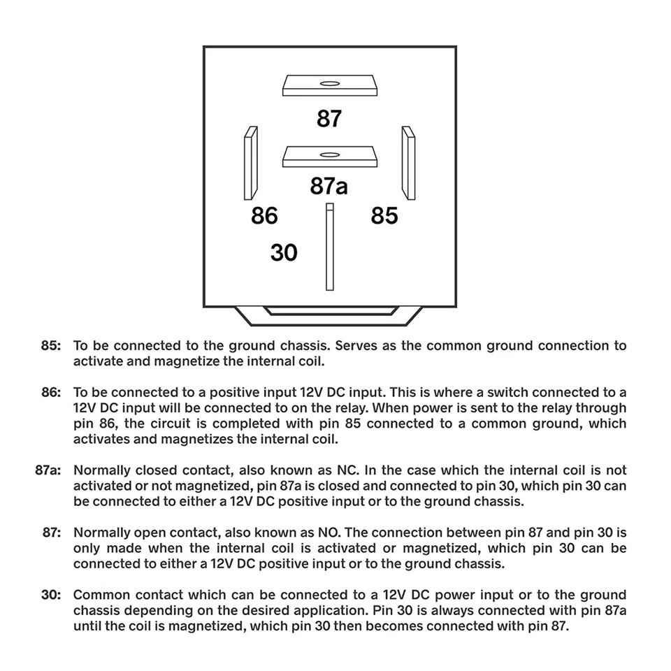 6 Pack 12V 30/40 Amp 5-Pin SPDT Automotive Car Relay Wires & Harness Socket Set - Image 4 of 4