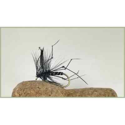 Barbless Flies, 3 Pack Barbless Black standard Daddy Long Legs, Size 10 Dry Fly