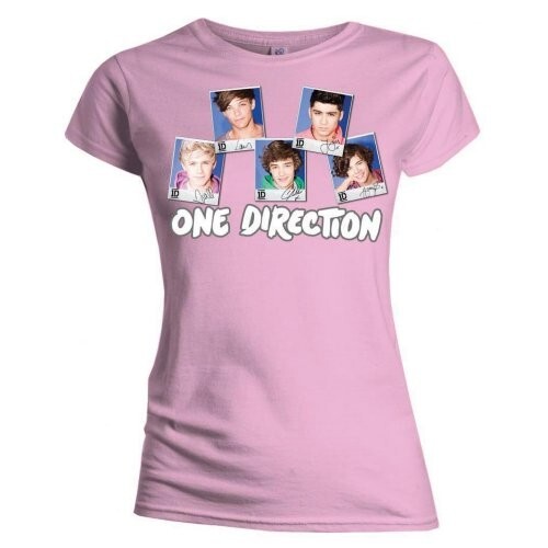 ONE DIRECTION pink ladies T shirt LARGE UK