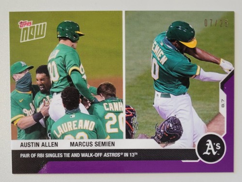 2020 Topps Now 73 Austin Allen / Marcus Semien