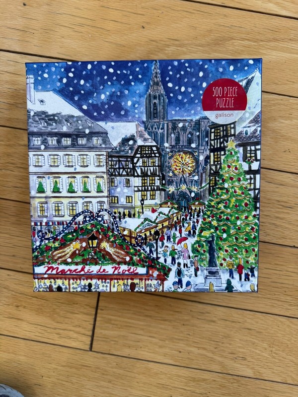 Christmas In France 500 Jigsaw  Puzzle 20 X 20 Inches