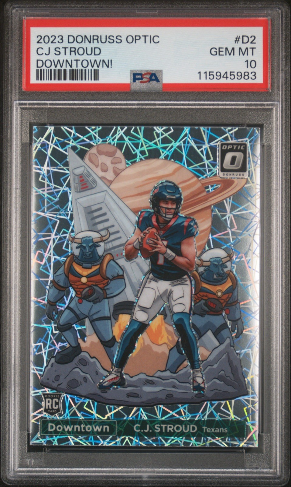 CJ Stroud 2023 Panini Donruss Optic Downtown! #D2 PSA 10