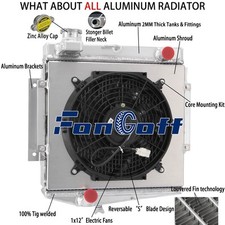 4 Row Aluminum Radiator+Shroud Fan FOR 1969/1970 Datsun 2000 Truck 2.0L l4