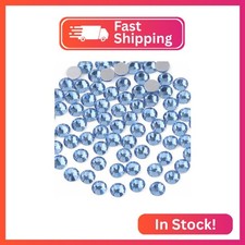 Beadsland 2880pcs Flat Back Crystal Rhinestones Round Gems for Nail Art and Craf