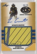 2015 Leaf US Army All-American Bowl Blue 20/25 Jordan Cronkrite Patch Auto s3g