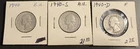 1940, 1940D, & 1940S  U.S. SILVER  WASHINGTON QUARTER Lot