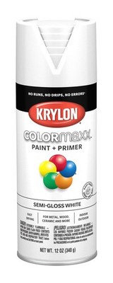 Krylon K05580007 COLORmaxx Spray Paint and Primer 12 Ounce (Pack of 1), White 