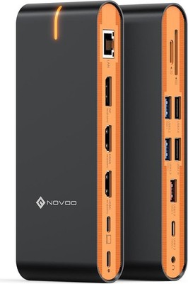 Hochleistungs USB C Dockingstation 15-in-1, Ethernet, 100W PD, 10Gbps USB-A+C