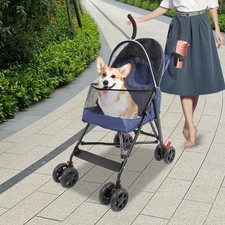 Foldable Lightweight Durable Pet Stroller For Small To Medium Pets Dogs And Cats