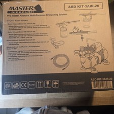 Master 3 Airbrush Air Compressor Kit, Hobby, Auto, Cake Tattoo Tanning Art Paint