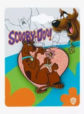 Scooby-Doo Scooby With A Flower Exclusive Heart-Shaped Glitter Enamel Pin