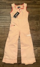 NEW Spyder EXPEDITION Insulated Ski Pants Kids Girls 7 Bib Snow PEACH BLUSH New