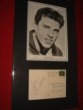 RICK NELSON superb hand-signed postcard mounted with colour photo plus COAs