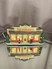 The Home Depot 2015 Canterbury Lane Lighted Store Christmas Village USED