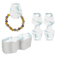 100 StüCk Armband-Displaykarten,Armband-Verpackungskarten Marmorpapier (GrüN)