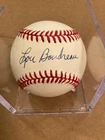 Lou Boudreau Indians HOF signed auto baseball PSA/DNA  OAL Bobby Brown ball