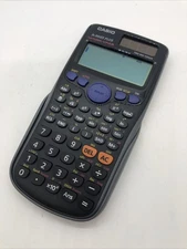 Casio fx-300ES Plus Natural VPAM Gray Black Solar Scientific Calculator W/ Cover