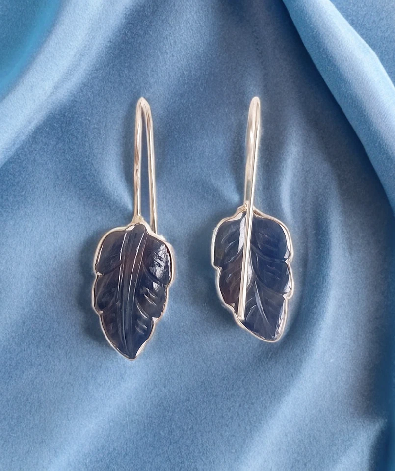 Pendientes de zafiro azul tallado de plata de ley 925 Aniversario ... - Imagen 4 de 4