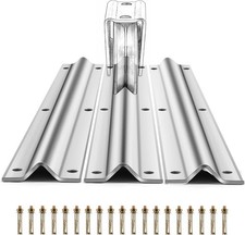 12 FT V-Track Galvanized Inverted V Track Sliding Gate Rollers W/ Hardware Kit
