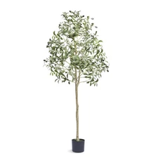 VEVOR 5 FT Artificial Olive Tree Green Natural Tall Faux Lifelike Fake Plant