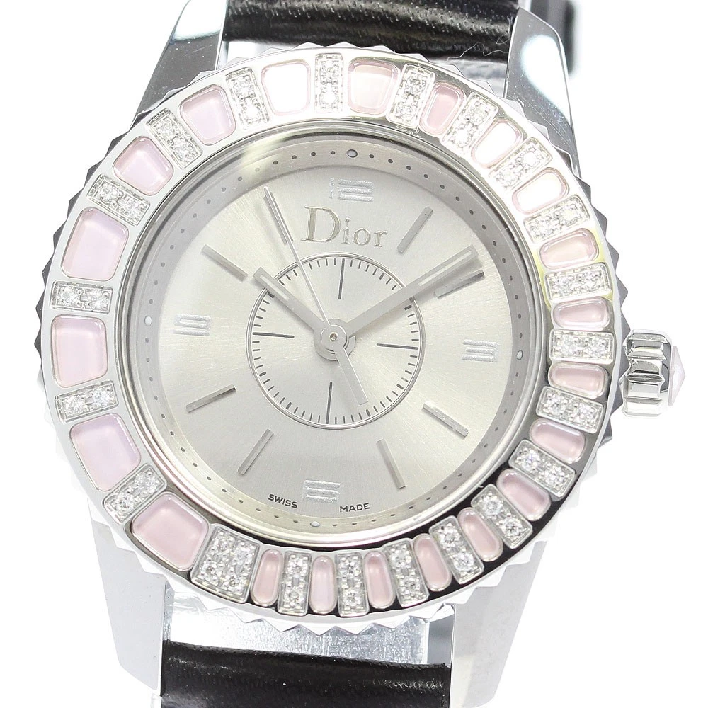 Montre femme Christian Dior cristal diamant quartz état AB