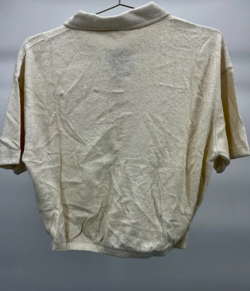 Camisa para mujer - Double Zero de Lala cuello blanco botón polo elástico sincronizado pequeño Foto 2 de 4