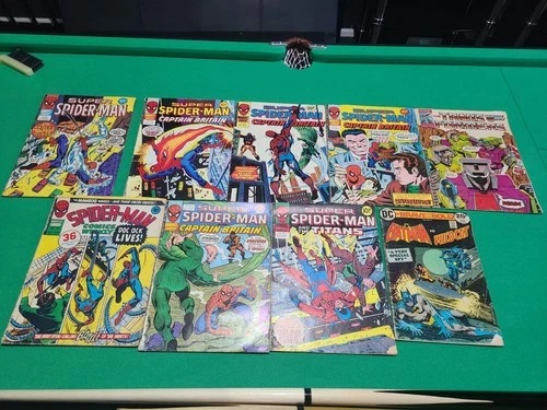 Vintage Comic Book Joblot Bundle 1970s Spiderman Transformers Batman Marvel DC