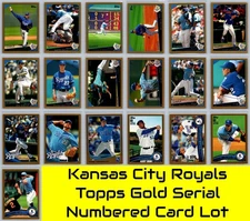 Kansas City Royals Topps Gold Serial Numbered #/2009 Baseball Card Lot (19) NM