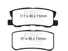 For 2008-2014 Dodge Avenger Brake Pad Set Rear EBC 64485WYVB 2009 2010 2011 2012