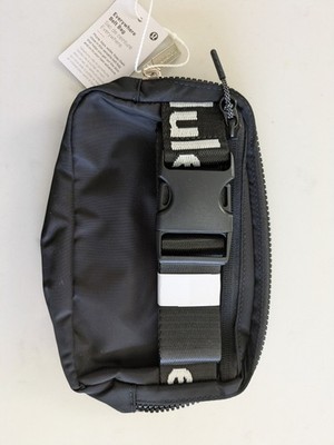 lululemon black/white wordmark strap 1L everywhere belt bag