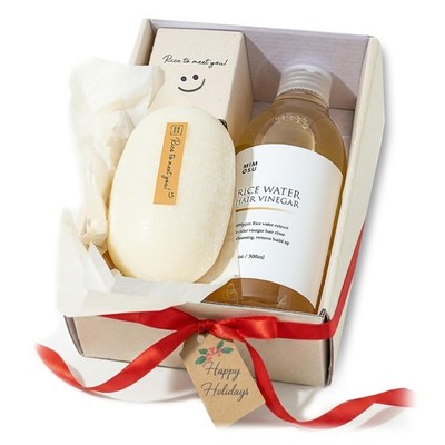 Rice Water Shampoo Bar & Apple Cider Vinegar Hair Rinse Set, 2-Step Scalp Det...