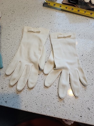 Lot de 9 paires de gants femme vintage rose noir aqua blanc lavande occasion - Photo 4/24
