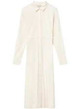 Everlane The Luxe Cotton Shirtdress in Cream Women XS Long Sleeve Button Cotton