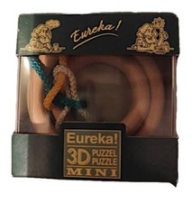 Eureka! 3D Puzzle Mini Holz Knobelspiel Geduldspiel Ringe Seil