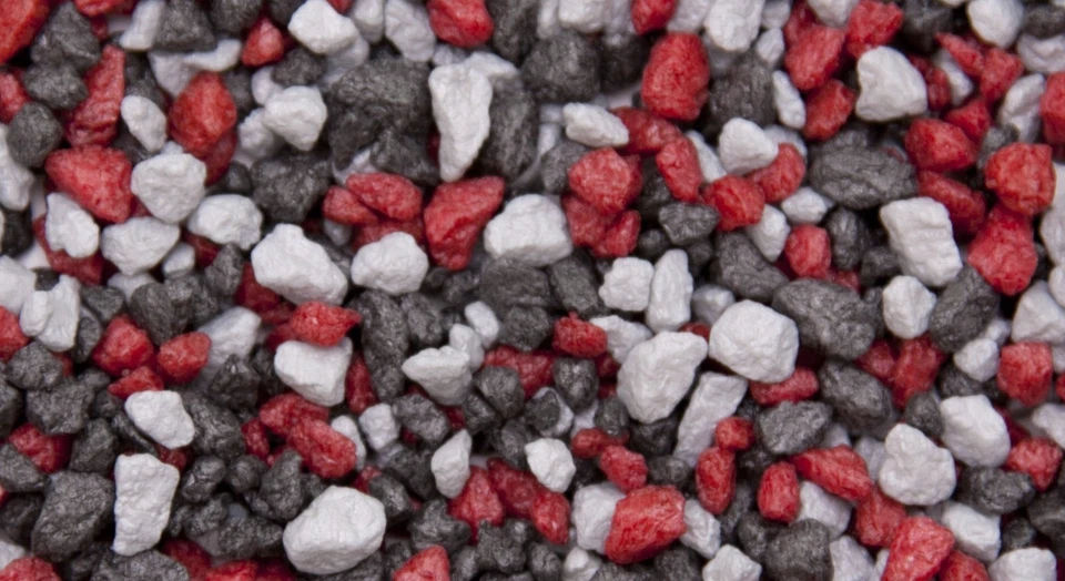 Gravier Tri Colore Pour Aquarium Argent Rouge Noir 3 À 6Mm Grains 10 Kg - Photo 3/3