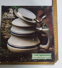 Bierkrug mit Zinndeckel, WMF, Bierhumpen, Burg Helfenstein, Verpackung besch&auml;dig