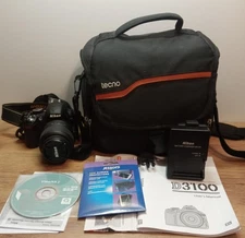 Nikon D3100 Digital SLR Camera & 18-55mm VR Lens Kit + 1 Battery & Charger Bag