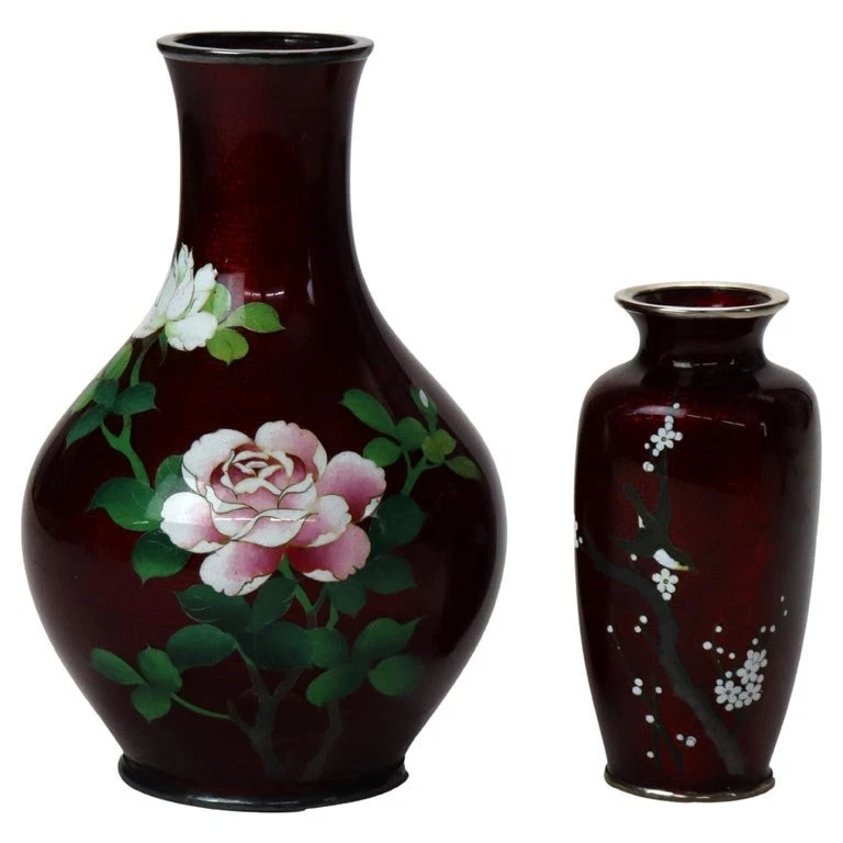 红色1900-1940 年日本花瓶| eBay