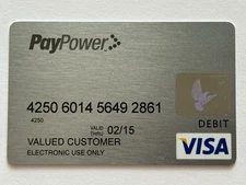 PayPower Debit Card▪️Not A Credit Card▪️Exp 02/2015▪️Visa Travel Money▪️Metabank