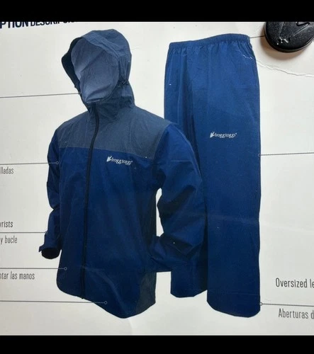 NWT Frogg Toggs Men's Vapor Rain suit Size XL/2XL Blue H3 image 3